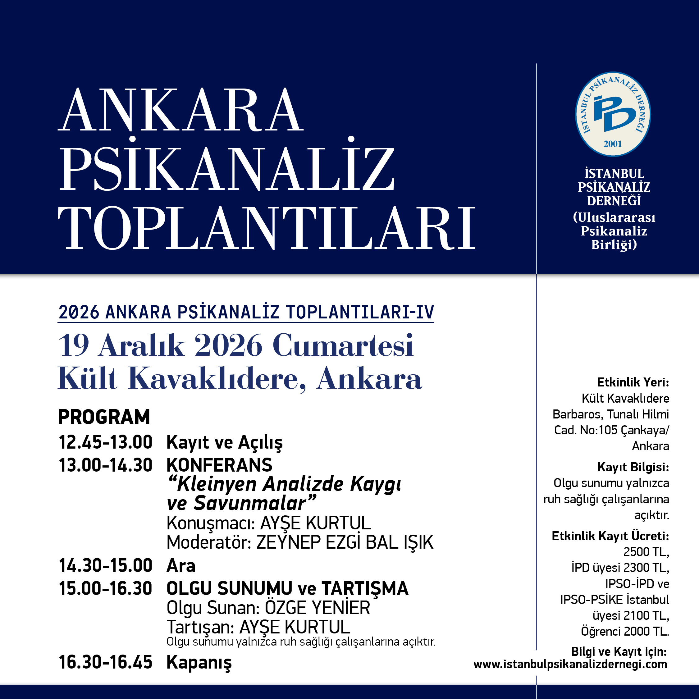 <p>2026 Ankara Psikanaliz Toplantıları - IV</p>